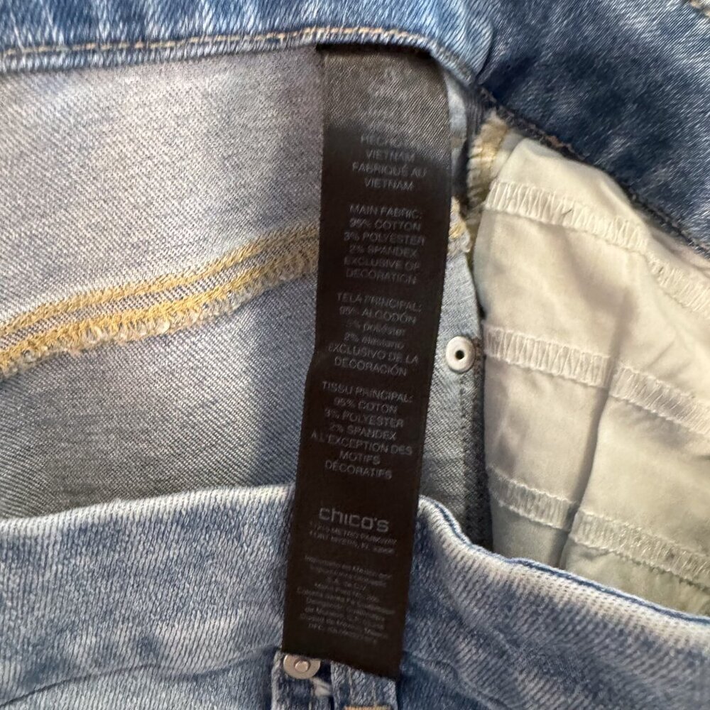 Chicos Patchwork So Slimming Girlfriend Crop Skin… - image 6